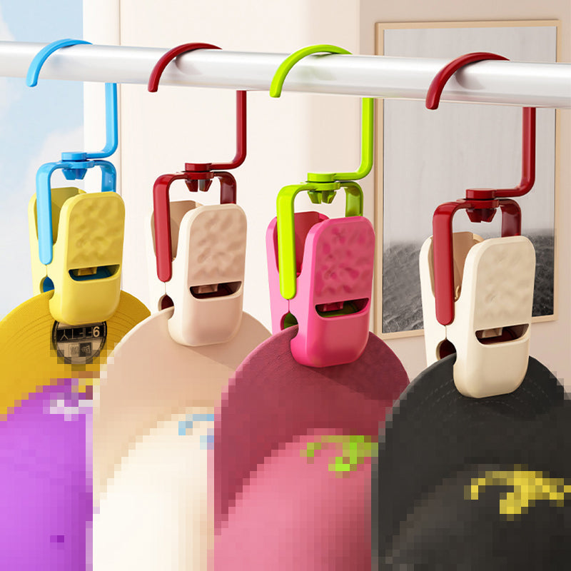 QIAWI™ Multi-Purpose Hanger Clips with Wide Jaw for Shirts Pants Towels, Pack Of 4