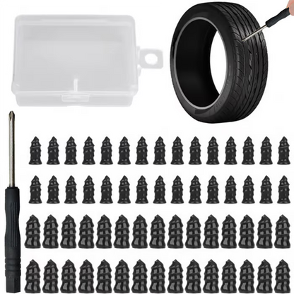 🔩60PCS Tire Repair Rubber Nails Kit with 2 Sizes + Free Screwdriver Included