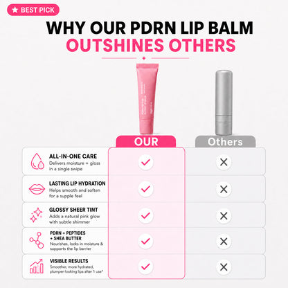 PDRN Peptide Lip Balm — Hydrating Care & Glossy Shine