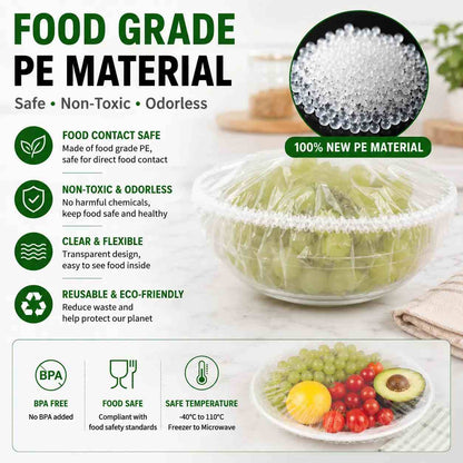 100-Piece Disposable Elastic Food Covers