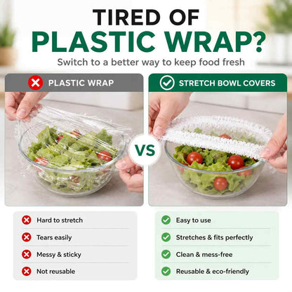 100-Piece Disposable Elastic Food Covers