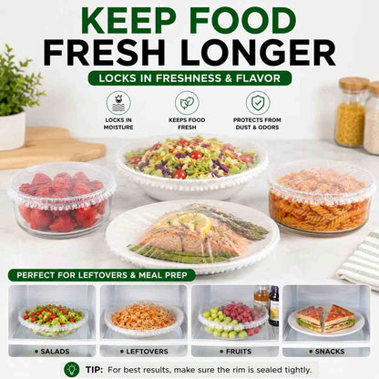 100-Piece Disposable Elastic Food Covers