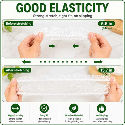100-Piece Disposable Elastic Food Covers