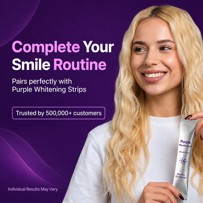 Cancel Yellow Stones in 30 Seconds with Purple Color Correcting Mouthwash