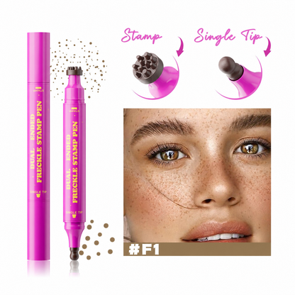 [Wuxpp Official] Waterproof Freckles Pen: Faux Freckle Stamp and Fine Tip Eyeliner for Realistic, Long-Lasting Freckles and Effortless Makeup, Perfect for Daily Wear and Cosplay