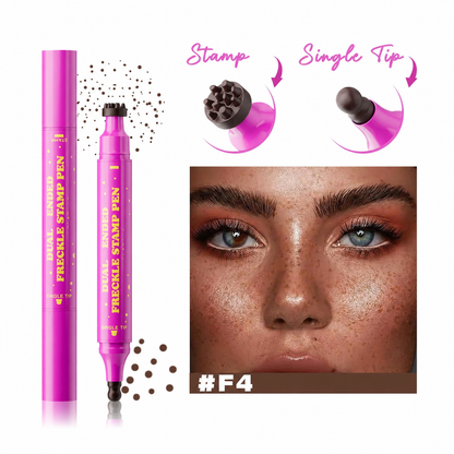 [Wuxpp Official] Waterproof Freckles Pen: Faux Freckle Stamp and Fine Tip Eyeliner for Realistic, Long-Lasting Freckles and Effortless Makeup, Perfect for Daily Wear and Cosplay