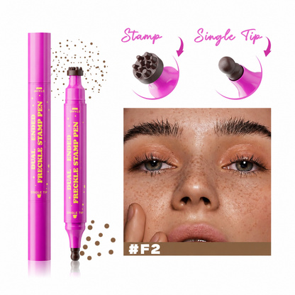 [Wuxpp Official] Waterproof Freckles Pen: Faux Freckle Stamp and Fine Tip Eyeliner for Realistic, Long-Lasting Freckles and Effortless Makeup, Perfect for Daily Wear and Cosplay