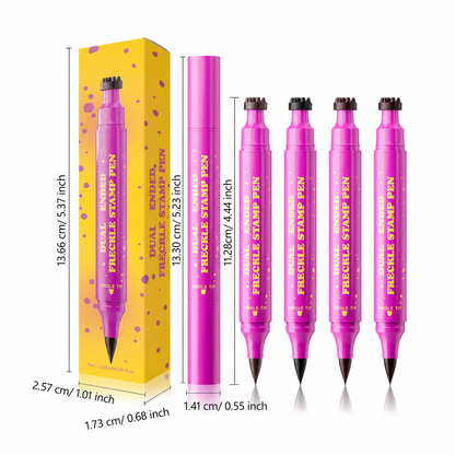 [Wuxpp Official] Waterproof Freckles Pen: Faux Freckle Stamp and Fine Tip Eyeliner for Realistic, Long-Lasting Freckles and Effortless Makeup, Perfect for Daily Wear and Cosplay
