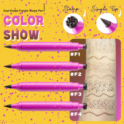 [Wuxpp Official] Waterproof Freckles Pen: Faux Freckle Stamp and Fine Tip Eyeliner for Realistic, Long-Lasting Freckles and Effortless Makeup, Perfect for Daily Wear and Cosplay