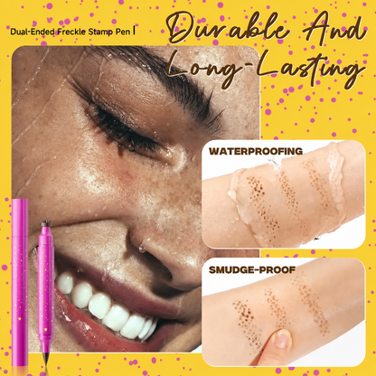 [Wuxpp Official] Waterproof Freckles Pen: Faux Freckle Stamp and Fine Tip Eyeliner for Realistic, Long-Lasting Freckles and Effortless Makeup, Perfect for Daily Wear and Cosplay