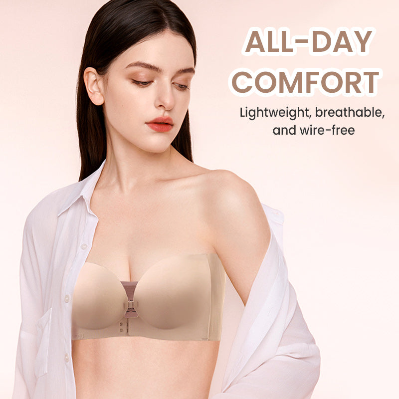 Women’s Strapless Front-Closure Push-Up Bra